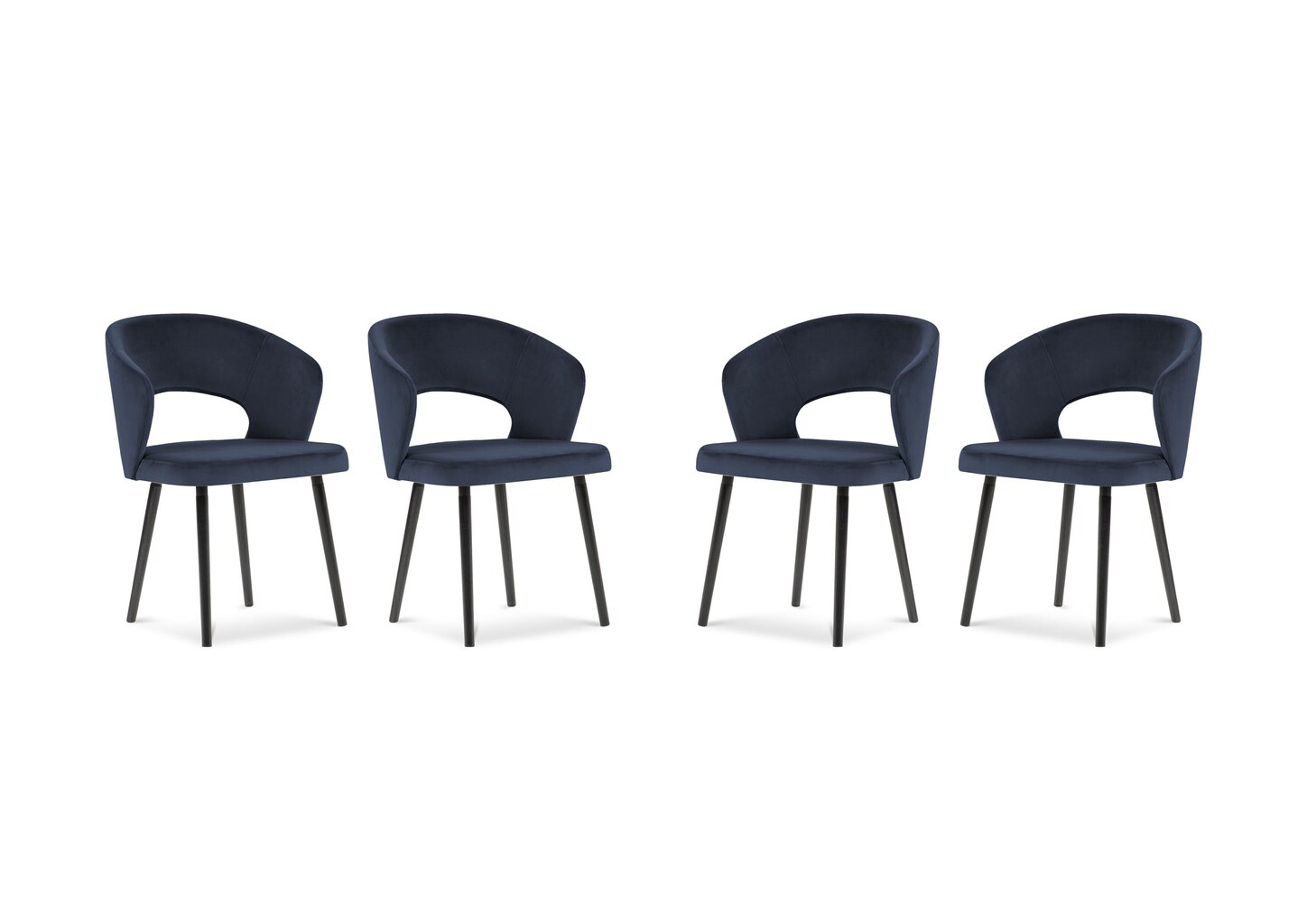 4-tooli komplekt Windsor and Co Elpis, tumesinine hind ja info | Söögilaua toolid, köögitoolid | kaup24.ee