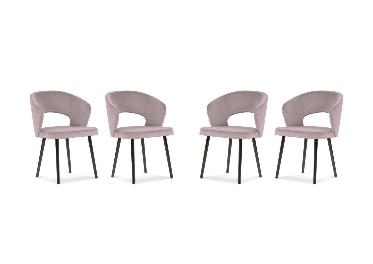 4-tooli komplekt Windsor and Co Elpis, roosa hind ja info | Söögitoolid, baaritoolid | kaup24.ee