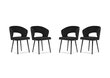 4-tooli komplekt Windsor and Co Elpis, must цена и информация | Söögitoolid, baaritoolid | kaup24.ee