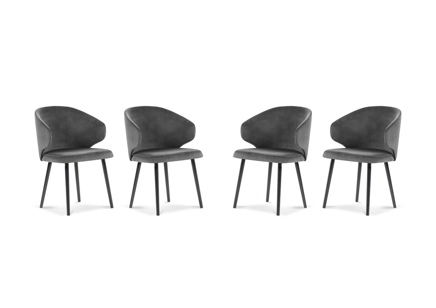 4-tooli komplekt Windsor and Co Nemesis, tumehall hind ja info | Söögitoolid, baaritoolid | kaup24.ee