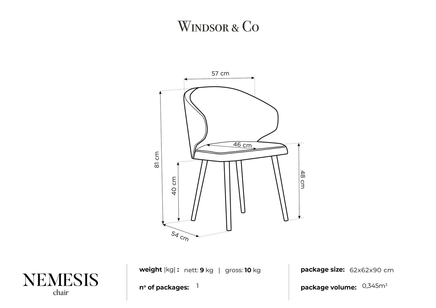 Tool Windsor and Co Nemesis, tumesinine цена и информация | Söögitoolid, baaritoolid | kaup24.ee