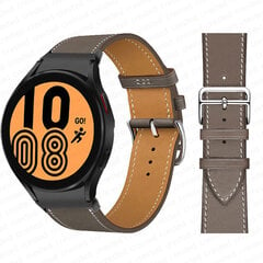 (hall-must)Nahast rihm Samsung Galaxy Watch 4 jaoks Classic 46mm 42mm 44mm 40mm nutikella rihm ilma lünkadeta käevõru Correa Galaxy Watch 4 rihm – kellarihmad цена и информация | Аксессуары для смарт-часов и браслетов | kaup24.ee