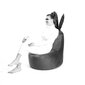 Kott-tool Qubo™ Mommy Rabbit, gobelään, hõbedast värvi цена и информация | Kott-toolid, tumbad, järid | kaup24.ee