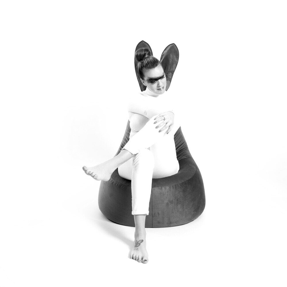 Kott-tool Qubo™ Mommy Rabbit, gobelään, hõbedast värvi hind ja info | Kott-toolid, tumbad, järid | kaup24.ee
