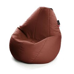 Кресло-мешок Qubo™ Comfort 90, гобелен, темно коричневое цена и информация | Кресла-мешки и пуфы | kaup24.ee