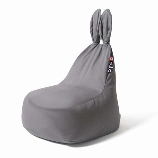 Kott-tool Qubo™ Baby Rabbit Aqua, samet, hall цена и информация | Lastetoa kott-toolid, tugitoolid ja tumbad | kaup24.ee