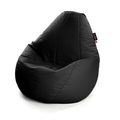 Кресло-мешок Qubo™ Comfort 90, гобелен, черное цена и информация | Кресла-мешки и пуфы | kaup24.ee