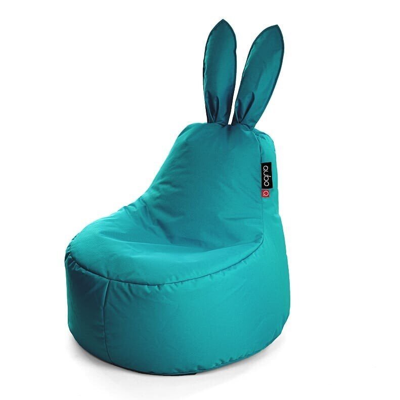 Kott-tool Qubo™ Baby Rabbit Aqua, gobelään, roheline hind ja info | Lastetoa kott-toolid, tugitoolid ja tumbad | kaup24.ee