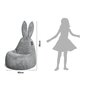 Kott-tool Qubo™ Baby Rabbit, gobelään, helehall цена и информация | Lastetoa kott-toolid, tugitoolid ja tumbad | kaup24.ee