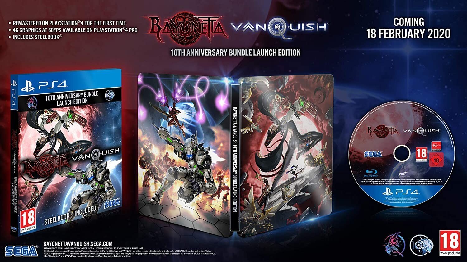 PS4 Bayonetta and Vanquish 10th Anniversary Bundle Launch Steelbook Edition цена и информация | Arvutimängud, konsoolimängud | kaup24.ee
