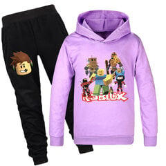 Roblox Casual Hoodie Jogging Pants Suit, Boys Girls Hoodie Suit, Game Clothing, Sweatshirt цена и информация | Мужское термобелье | kaup24.ee