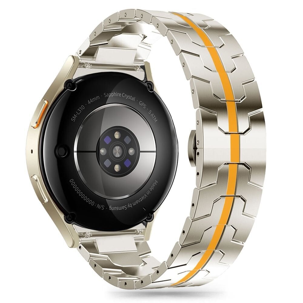 Tech-Protect kellarihm Stainless Samsung Galaxy Watch4/5/5 Pro/6/7/FE, titanium/orange hind ja info | Nutivõrud (fitness tracker) | kaup24.ee