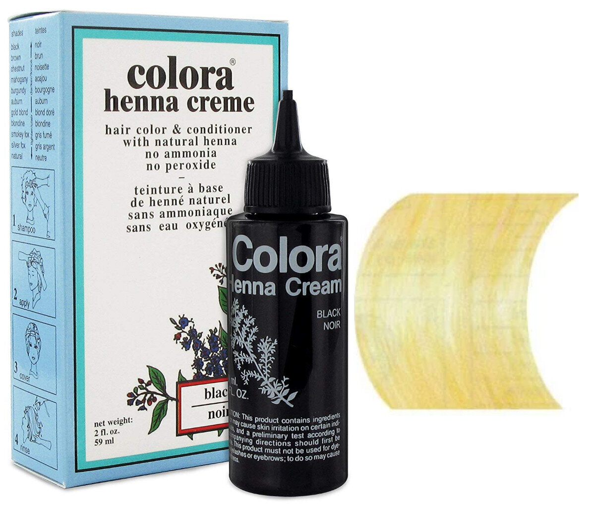 Juukseid hooldav juuksevärv- Colora Henna Creme Blond, Henna kreem-värv цена и информация | Juuksevärvid | kaup24.ee