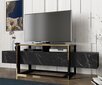 TV laud Kalune Design Bianco, must/kuldne цена и информация | TV alused | kaup24.ee