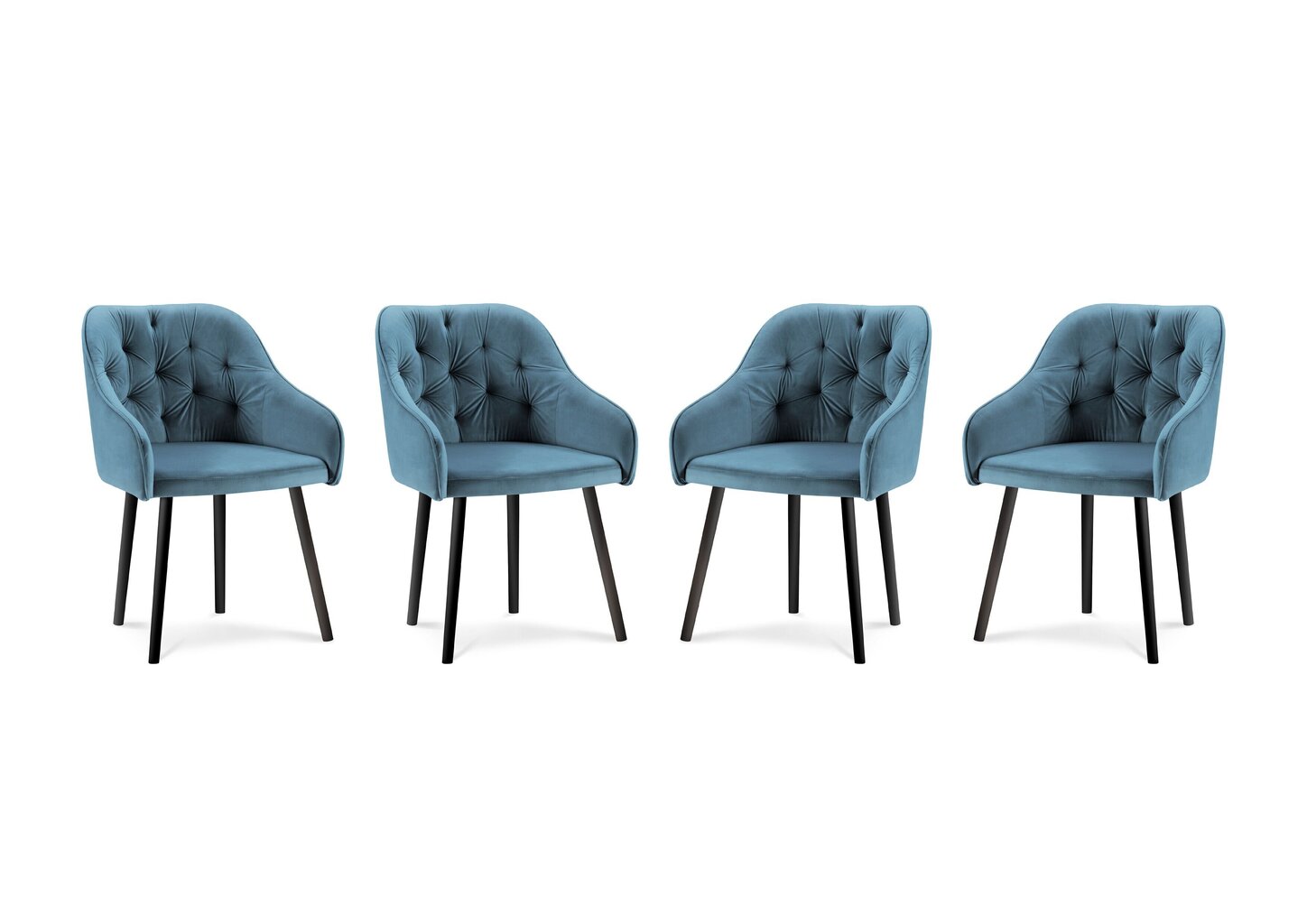 4-tooli komplekt Milo Casa Luisa, sinine hind ja info | Söögilaua toolid, köögitoolid | kaup24.ee