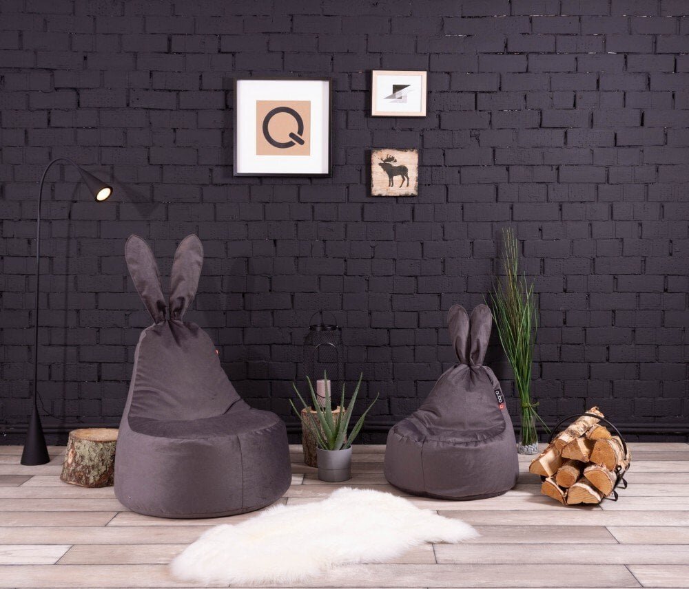 Kott-tool Qubo™ Baby Rabbit, gobelään, tumekollane hind ja info | Lastetoa kott-toolid, tugitoolid ja tumbad | kaup24.ee