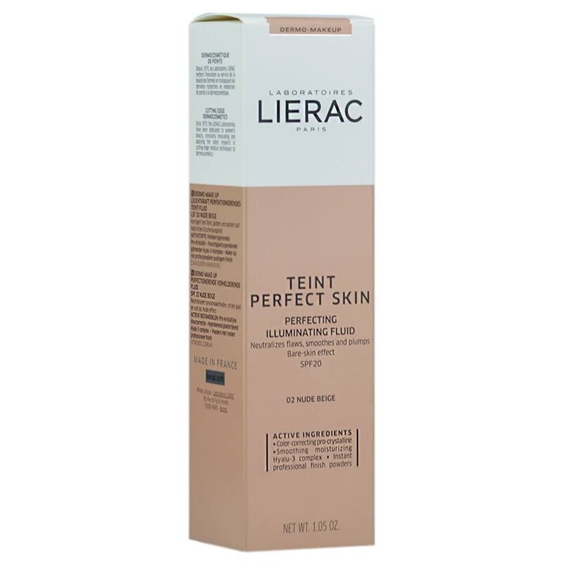 Sära andev vedel meigi aluskreem Lierac Teint Perfect Skin 30 ml, 02 Beige Nude hind ja info | Jumestuskreemid, puudrid | kaup24.ee