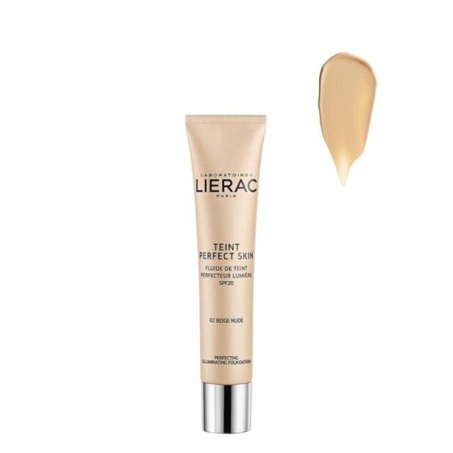 Sära andev vedel meigi aluskreem Lierac Teint Perfect Skin 30 ml, 02 Beige Nude hind ja info | Jumestuskreemid, puudrid | kaup24.ee