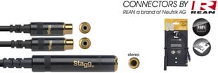 Stagg REAN 3.5mm miniJack/f AUX TS - 2 x RCA/f 10 cm hind ja info | Kaablid ja juhtmed | kaup24.ee