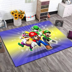 (Stiil K-60x90cm (24x35in)) 3D multikas M-Mario-Bros mäng HD vaip Suur elutuba vaip Lapse magamistuba diivan Köök Kaunista lapse libisemiskindel põrandamatt цена и информация | Ковры | kaup24.ee