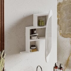 Vonios spintelė Cloud Storage Bathroom Wall Mirror - White цена и информация | Шкафчики для ванной | kaup24.ee