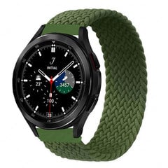 (22MMInvernessi roheline)Puutud sooloaasa rihm Samsung Galaxy Watch 4 Classic 46mm 42mm nutikella käevõru Galaxy Watch Active 2 rihm 44mm 40mm – kellarihmad hind ja info | Nutikellade ja nutivõrude tarvikud | kaup24.ee