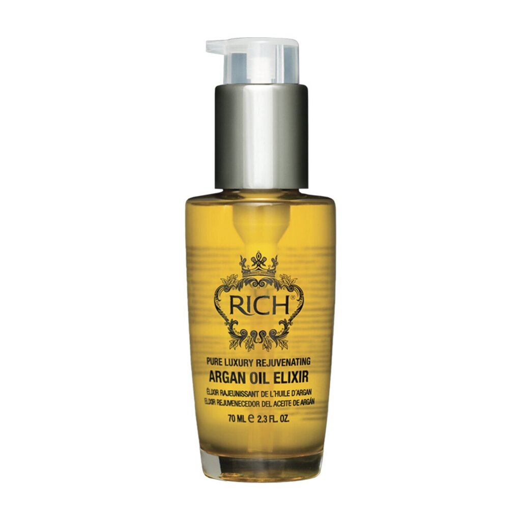 Rohkelt argaaniaõli sisaldav juukseeliksiir RICH Rejuvenating Argan Oil Elixir 70 ml hind ja info | Maskid, õlid, seerumid | kaup24.ee