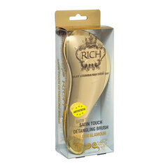 Antistaatiline juuksehari kuldne RICH Satin Touch Detangling Brush Golden Glamour цена и информация | Расчески, щетки для волос, ножницы | kaup24.ee