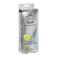 Антистатическая щетка для волос RICH Satin Touch Detangling Brush Silver Sparkle цена и информация | Расчески, щетки для волос, ножницы | kaup24.ee