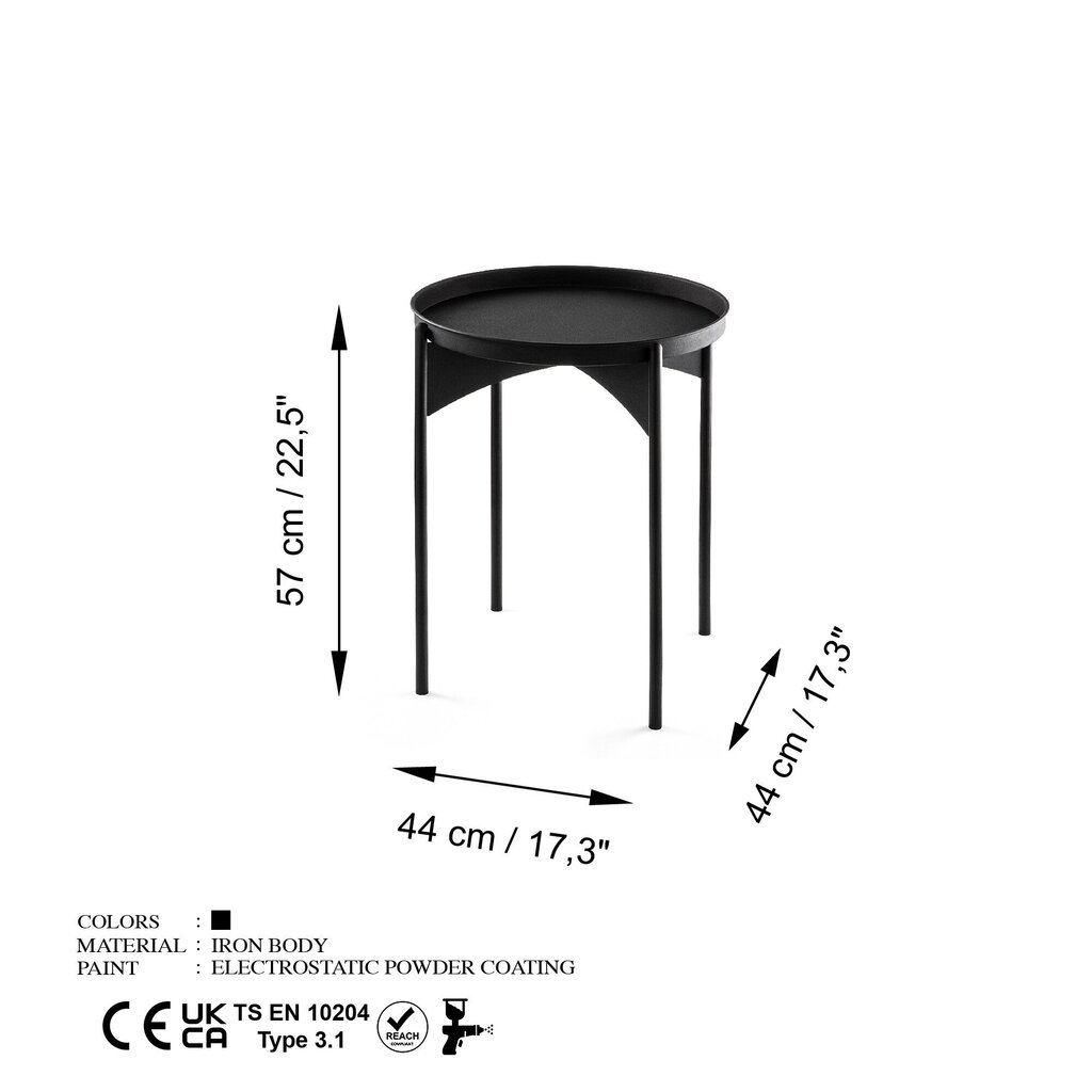 Diivanilaud Asir Shb-002-A, must цена и информация | Diivanilauad | kaup24.ee