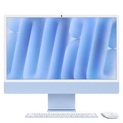 iMac 24” 4.5K Retina, Apple M4 10C CPU, 10C GPU/16GB/256GB SSD/Blue/RUS MWV13RU/A цена и информация | Стационарные компьютеры | kaup24.ee