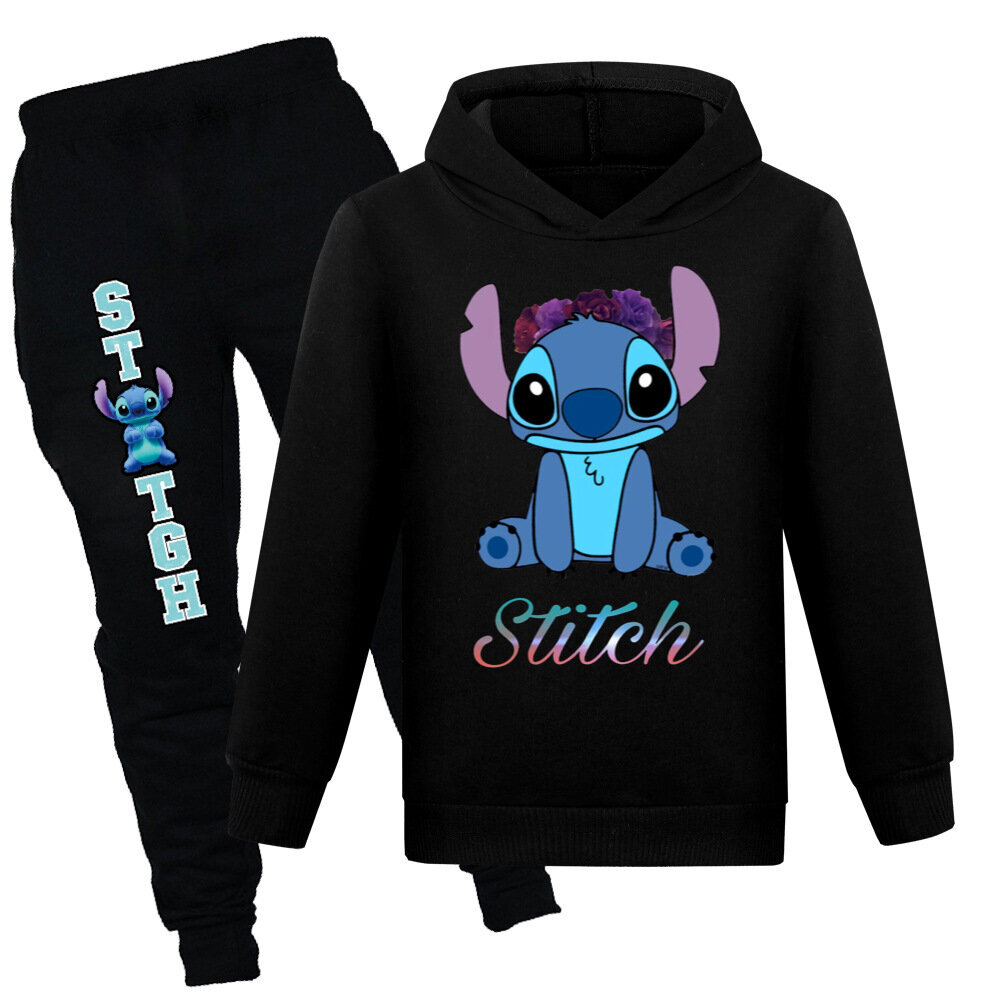 Stitch Casual kapuutsiga sörkimispükste ülikond, poiste tüdrukute spordirõivaste ülikond, pusad teismelistele hind ja info | Meeste soe pesu | kaup24.ee