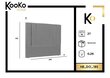 Voodipeats Kooko Home Do 180 cm, must hind ja info | Voodid | kaup24.ee