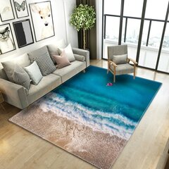 (10-40x120cm 16x47 tolli) Beach Waves 3D prinditud vaibad elutuppa Lastetoa vaip Köögimatt Põrandavaibad Moodne sissepääsu matt Kodu Vannitoa vaibad цена и информация | Ковры | kaup24.ee