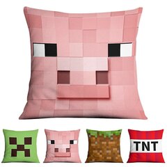 Minecraft Game Theme Print Square Pillion Pillow Throw Cover Diivan House Auto Decor Pillow Case 4tk hind ja info | Toolipadjad ja -katted | kaup24.ee