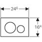 WC nupp Geberit Sigma 20 115.882.KM.1, must hind ja info | WC-poti tarvikud | kaup24.ee