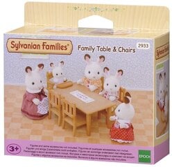 Обеденный стол и стулья SYLVANIAN FAMILIES, комплект цена и информация | MUST Металлическая бутылочка с Ярким рисунком (без BPA) (500ml) для мальчиков от 3+ лет Серая с Машинкой | kaup24.ee