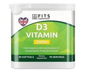 Toidulisand D3-Vitamiin 50 mcg (2000IU) 90 õlikapslit цена и информация | Другие добавки и препараты | kaup24.ee