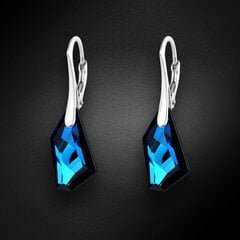 Naiste hõbedased kõrvarõngad DiamondSky Hyperborea (Bermuda Blue), Swarovski kristallidega hind ja info | Kõrvarõngad | kaup24.ee