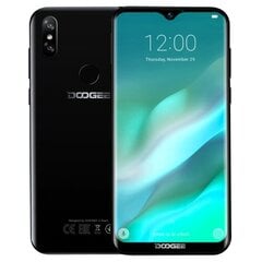 DOOGEE Y8, 3 GB + 32 GB, kaks tagakaamerat, näo ID ja DTouchi sõrmejälg, 6,1-tolline veepiisava ekraan Android 9.0 MTK6739 neljatuumaline kuni 1,5 GHz, võrk: 4G, OTA, kaks SIM-kaarti (Midnight Black) hind ja info | Telefonid | kaup24.ee