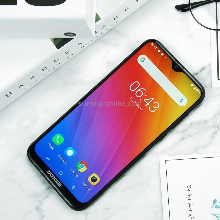 DOOGEE Y8, 3 GB + 32 GB, kaks tagakaamerat, näo ID ja DTouchi sõrmejälg, 6,1-tolline veepiisava ekraan Android 9.0 MTK6739 neljatuumaline kuni 1,5 GHz, võrk: 4G, OTA, kaks SIM-kaarti (Midnight Black) hind ja info | Telefonid | kaup24.ee