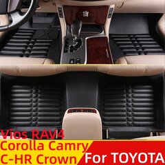 (Camry 18-22 BEIGE) 3D iga ilmaga auto põrandamatid Toyota Corolla Camry C-HR CHR Crown Vios RAV-4 RAV4 ees &amp; Tagumine põrandakatte matt hind ja info | Universaalsed matid | kaup24.ee