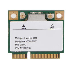 Сетевая карта Mini PCIE Wifi6 3000 Мбит/с высокоскоростная беспроводная карта Wifi 802.11ax/ac 2.4G 5Ghz сетевой адаптер цена и информация | Чехлы для планшетов и электронных книг | kaup24.ee