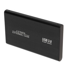 USB3.0 HDD-korpus 2,5-tolline 5Gbps üliõhuke, kerge HDD-korpuse adapter sülearvutitele WIN 7 jaoks WIN 10 jaoks must hind ja info | Mälupulgad | kaup24.ee