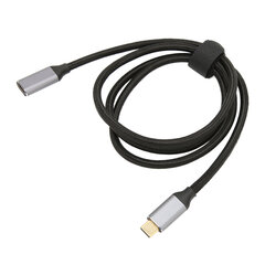 Удлинительный кабель USB C, синхронизация данных 10 Гбит/с, подача питания 100 Вт, видеовыход 4K 60 Гц, кабель USB C с чипом E Marker, 1 м цена и информация | Чехлы для планшетов и электронных книг | kaup24.ee