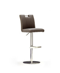 Барный-полубарный стул MC Akcent Casta, коричневый/серебристый цена и информация | Стулья для кухни и столовой | kaup24.ee