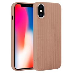 Brown Weave Silikoonümbris, Mis Ühildub Iphone X / Xs-Iga hind ja info | Telefoni kaaned, ümbrised | kaup24.ee