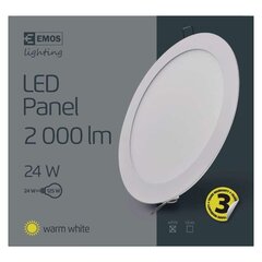 Led Paneel 297mm, Sisseehitatav 24W WW IP20 W цена и информация | Монтируемые светильники, светодиодные панели | kaup24.ee