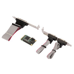 Mini PCIe Serial Parallel Expansion Card 6Gbps PCI Express to Printer LPT Port 2 Port RS 232 DP9 Pin Adapter for 4U Chassis цена и информация | Аксессуары для корпусов | kaup24.ee