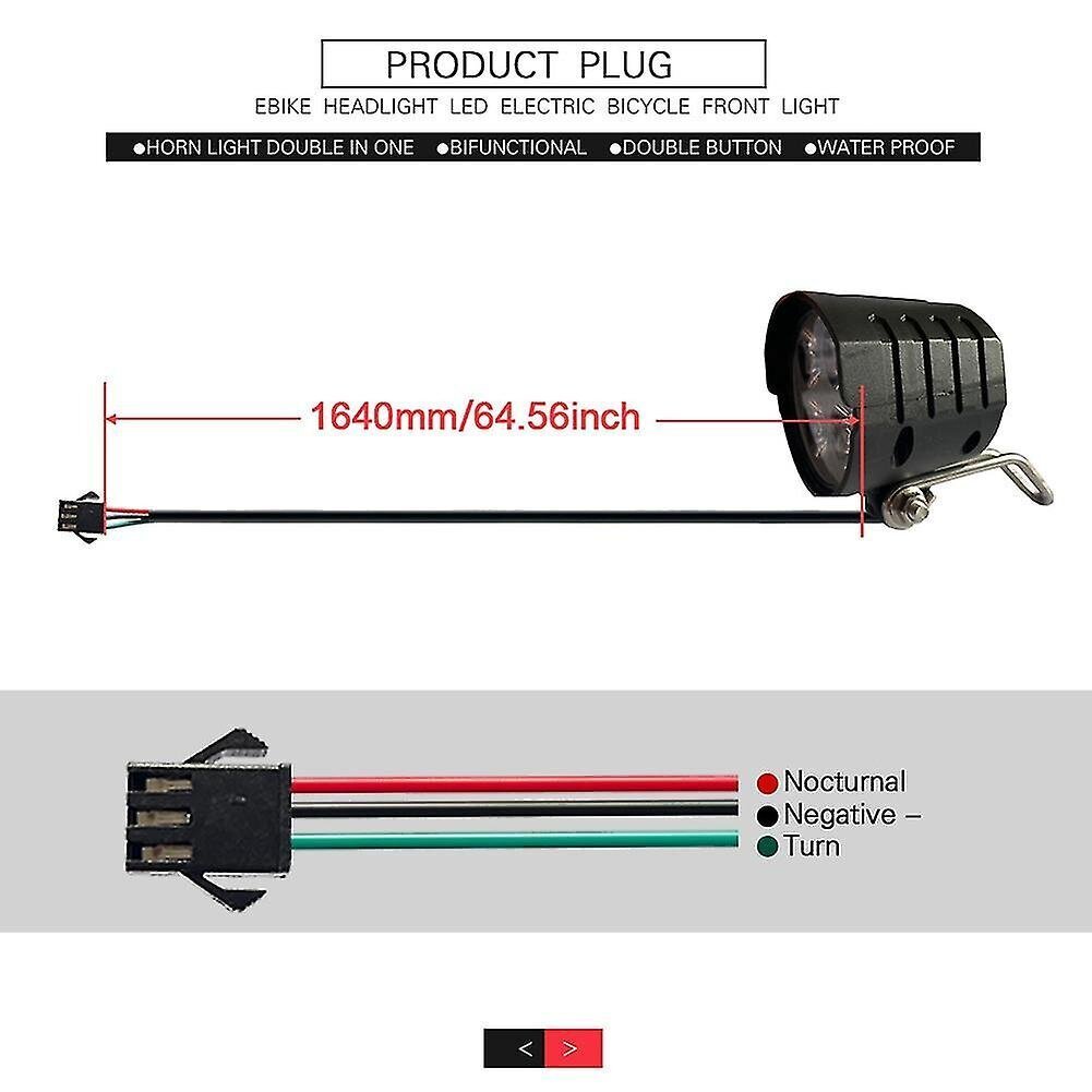 Elektrijalgratta mootorratta veekindel sarv S esitule LED esilamp 36V-60V E-Bike escooter hind ja info | Laualambid | kaup24.ee